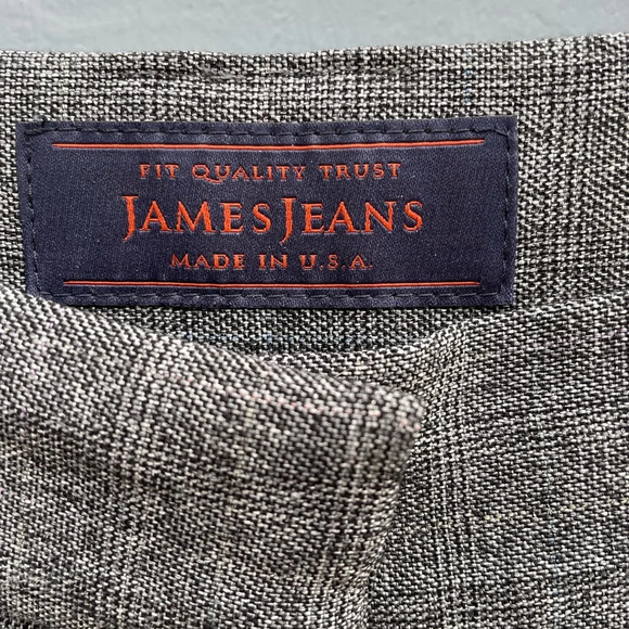 James Jeans Plaid Cuffed Trouser, size large - Picture 8 of 9